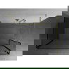 Mexen Kioto paroi de douche Walk-in 120 x 70 x 40 cm, motif noir, finition en laiton brossé - 800-120-070-221-55-70-040