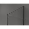 Mexen Kioto paroi de douche Walk-in 130 x 120 x 30 cm, transparent, gris gun métallisé brossé - 800-130-120-221-66-00-030