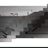 Mexen Kioto paroi de douche Walk-in 140 x 70 x 40 cm, motif noir, or rose - 800-140-070-221-60-70-040
