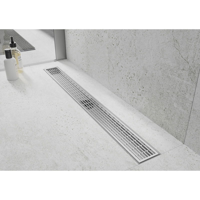 Mexen Flat M33 cache pour drainage linéaire 80 cm, inox - 1033080