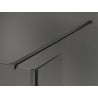 Mexen Kioto paroi de douche Walk-in 140 x 75 x 40 cm, transparent, gris acier brossé - 800-140-075-221-66-00-040