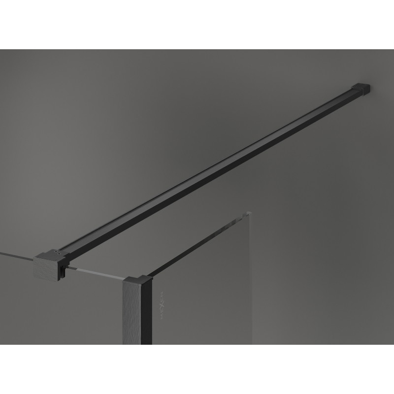 Mexen Kioto Paroi de douche Walk-in 120 x 75 x 40 cm, transparent, gris canon brossé - 800-120-075-221-66-00-040
