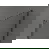 Mexen Kioto paroi de douche Walk-in 120 x 120 x 40 cm, motif noir, gris armée brossé - 800-120-120-221-66-70-040