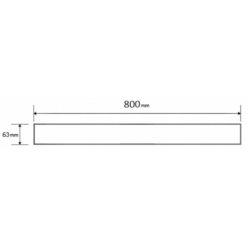 Mexen Flat M33 cache pour drain linéaire 80 cm, noir - 1733080