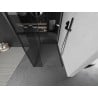 Mexen Kioto paroi de douche Walk-in 130 x 115 x 30 cm, transparent, noir - 800-130-115-221-70-00-030