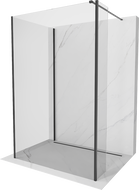 Mexen Kioto paroi de douche Walk-in 130 x 120 x 30 cm, transparente, noire - 800-130-120-221-70-00-030