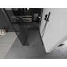 Mexen Kioto Paroi de douche Walk-in 125 x 70 x 40 cm, transparente, noire - 800-125-070-221-70-00-040