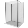 Mexen Kioto paroi de douche Walk-in 125 x 80 x 40 cm, transparent, noir - 800-125-080-221-70-00-040