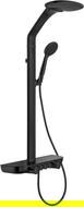 Ensemble de douche exposé avec pomme haute et mitigeur, noir - 78108-70