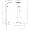 Mexen Bolt ensemble de douche en saillie avec pomme de douche et robinet, noir/chrome - 78108-71