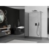 Mexen Kioto paroi de douche Walk-in 130 x 75 x 40 cm, transparent, métal canon - 800-130-075-221-95-00-040