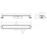 Mexen Flat 360° M33 écoulement linéaire pivotant 60 cm, inox - 1033060-40