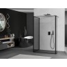 Mexen Kioto paroi de douche Walk-in 120 x 120 x 30 cm, cadre noir, noir - 800-120-120-221-70-70-030