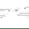 Mexen Flat 360° M33 drain linéaire pivotant 70 cm, inox - 1033070-40