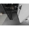 Mexen Kioto paroi de douche Walk-in 140 x 110 x 30 cm, cadre noir, noir - 800-140-110-221-70-70-030