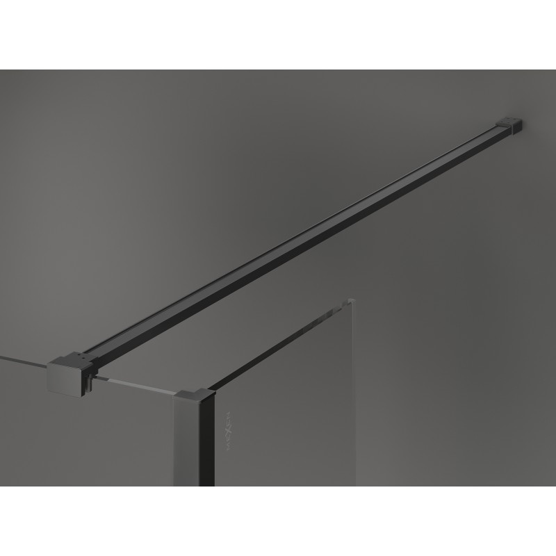 Mexen Kioto paroi de douche Walk-in 140 x 90 x 40 cm, transparent, gun metal - 800-140-090-221-95-00-040
