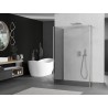 Mexen Kioto paroi de douche Walk-in 100 x 90 x 30 cm, transparent, nickel brossé - 800-100-090-221-97-00-030