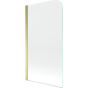 Mexen Felix paroi de baignoire 1-volet 70 x 140 cm, transparent, doré - 890-070-001-50-00