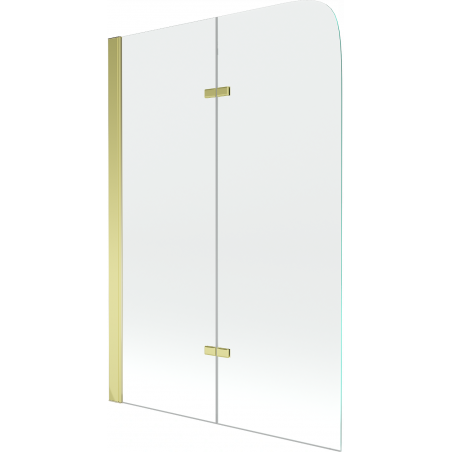 Mexen Felix paroi de douche à 2 volets 80 x 140 cm, transparent, doré - 890-080-002-50-00