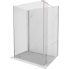 Mexen Kioto paroi de douche Walk-in 120 x 115 x 30 cm, transparent, nickel brossé - 800-120-115-221-97-00-030