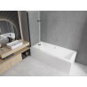 Mexen Felix pare-douche de baignoire 2 volets 80 x 140 cm, transparent, noir - 890-080-002-70-00