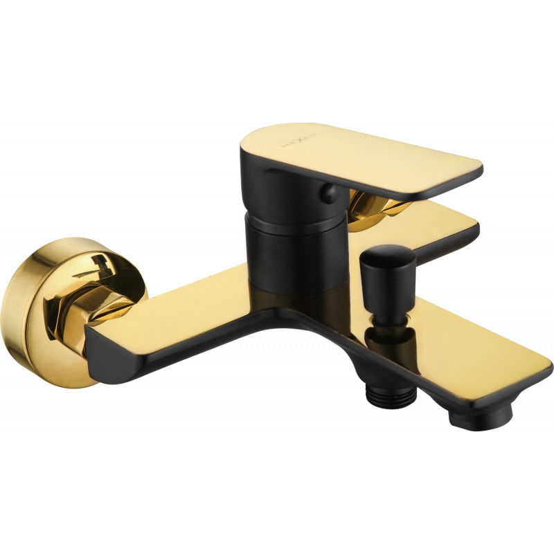 Mexen Alfa robinet de bain, Noir/Or - 745730-75