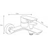 Mexen Alfa robinet de bain, Blanc/Or - 745730-25