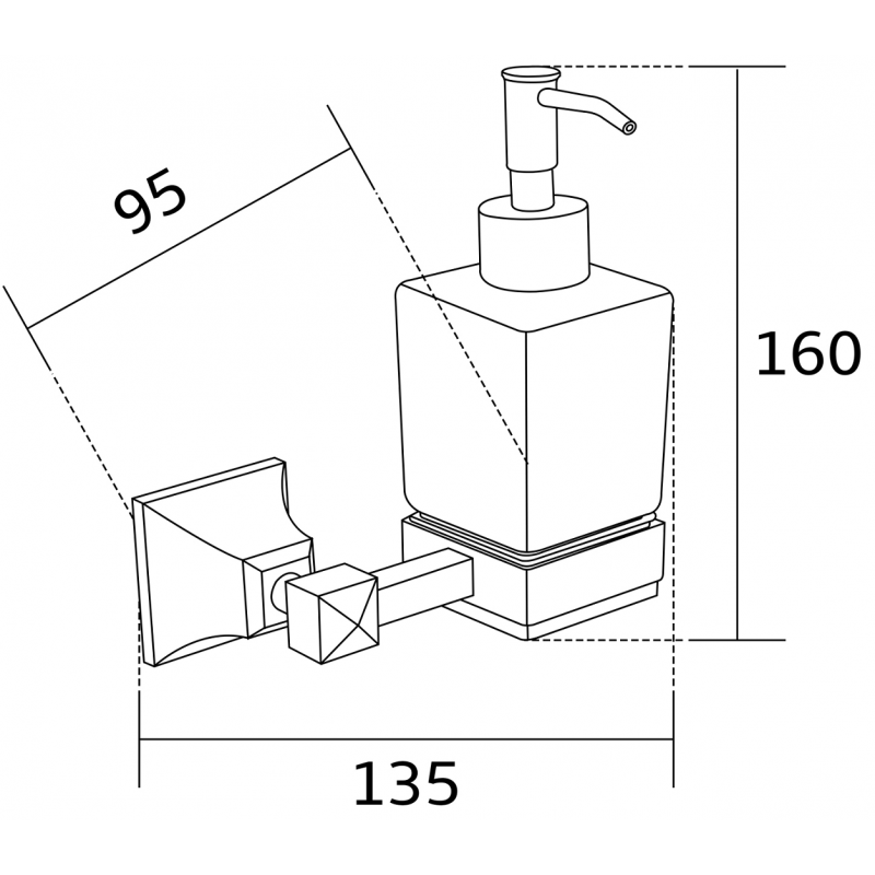 Mexen Dalia distributeur de savon, chrome - 70173388-00