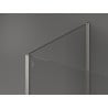 Mexen Kioto paroi de douche Walk-in 140 x 120 x 40 cm, transparent, nickel brossé - 800-140-120-221-97-00-040