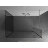 Mexen Kioto paroi de douche Walk-in 140 x 120 x 40 cm, transparent, nickel brossé - 800-140-120-221-97-00-040
