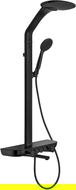 Mexen Blaze ensemble de douche en saillie avec pommeau et mitigeur, noir - 78109-70
