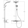 Mexen Blaze ensemble de douche apparent avec douche de tête et robinet, noir/chrome - 78109-71