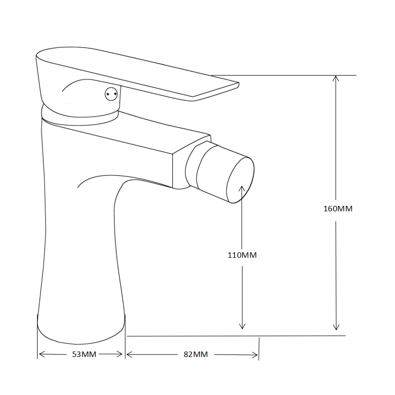Mexen Axel mitigeur bidet, chrome - 73820-00