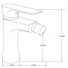 Mexen Axel mitigeur bidet, chrome - 73820-00