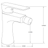 Mexen Axel robinet de bidet, Chrome - 73820-00