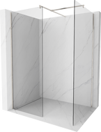 Mexen Kioto paroi de douche Walk-in 100 x 100 cm, transparent, nickel brossé - 800-100-202-97-00-100