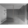 Mexen Kioto paroi de douche Walk-in 105 x 90 cm, transparent, nickel brossé - 800-105-202-97-00-090