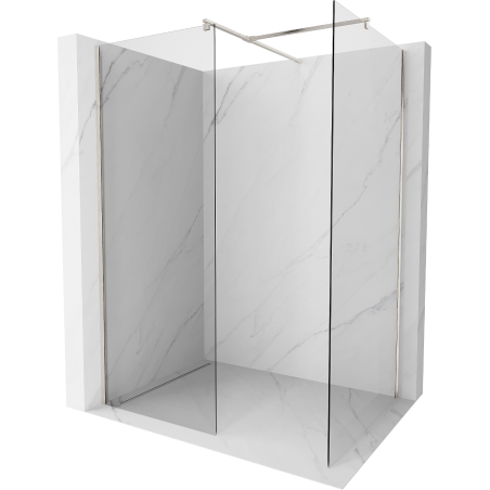 Mexen Kioto panneau de douche Walk-in 130 x 90 cm, transparent, nickel brossé - 800-130-202-97-00-090