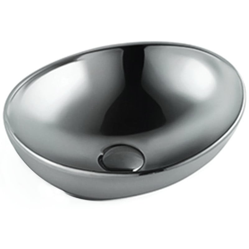 Mexen Elza lavabo à poser 40 x 33 cm, argenté - 21014087