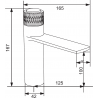 Mexen Zero+ robinet de lavabo, noir/doré - 71600-75