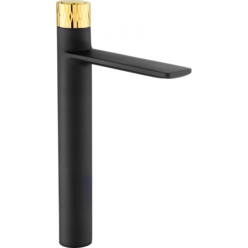 Mexen Zero+ robinet de lavabo haut, noir/doré - 71610-75
