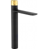 Mexen Zero+ robinet de lavabo haut, Noir/Or - 71610-75