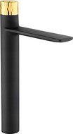 Mexen Zero+ robinet de lavabo haut, noir/doré - 71610-75