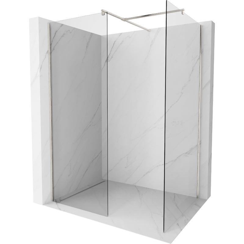 Mexen Kioto paroi de douche Walk-in 170 x 95 cm, transparent, nickel brossé - 800-170-202-97-00-095