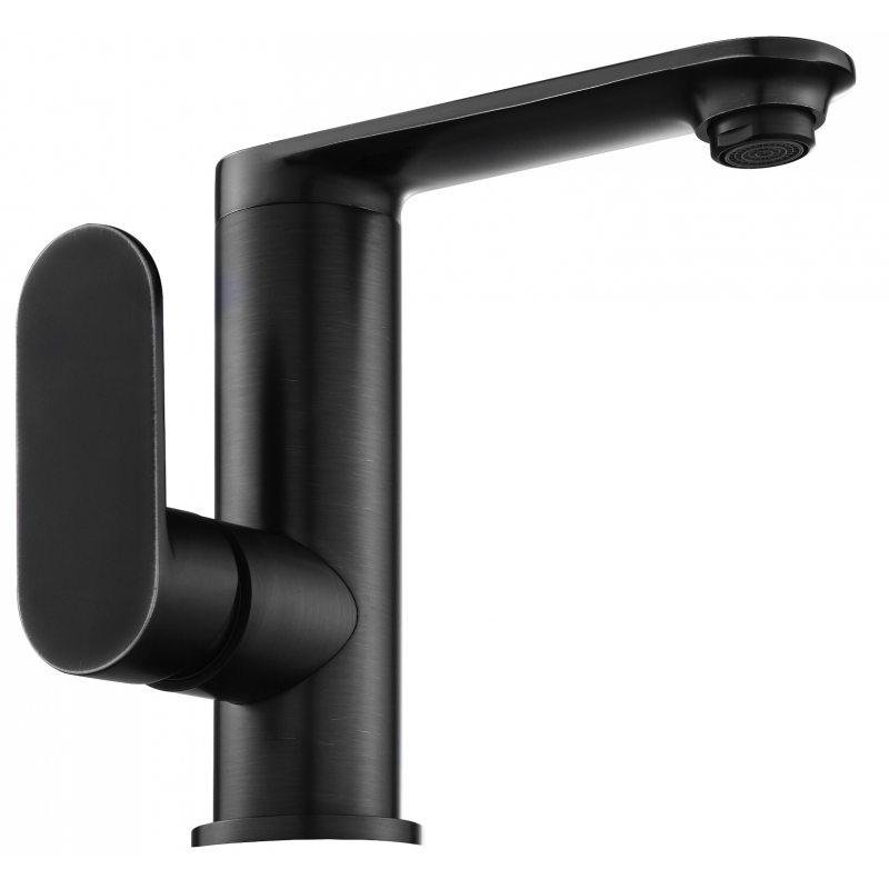 Mexen Milo robinet de lavabo avec poignée latérale, noir - 71305-70