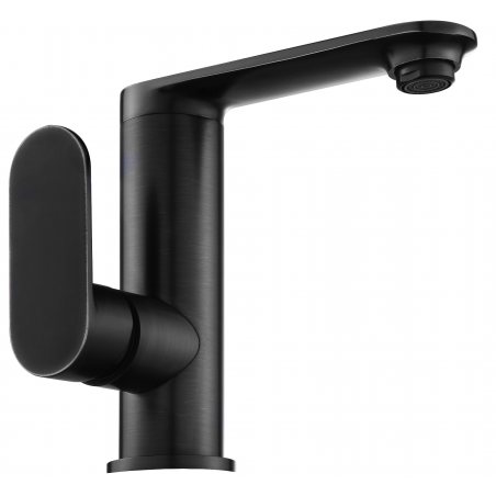 Mexen Milo robinet de lavabo avec poignée latérale, noir - 71305-70