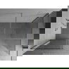 Mexen Kioto paroi de douche Walk-in 180 x 85 cm, transparent, nickel brossé - 800-180-202-97-00-085