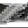 Kioto paroi de douche Walk-in 140 x 80 cm, motif noir, gun metal - 800-140-202-95-70-080