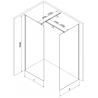 Mexen Kioto paroi de douche Walk-in 75 x 70 cm, transparent, gris canon brossé - 800-075-202-66-00-070