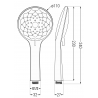 Mexen R-74 poignée de douche 3 fonctions, chrome/blanc - 79574-00